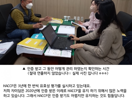 HACCP 정기 평가 현장 스케치